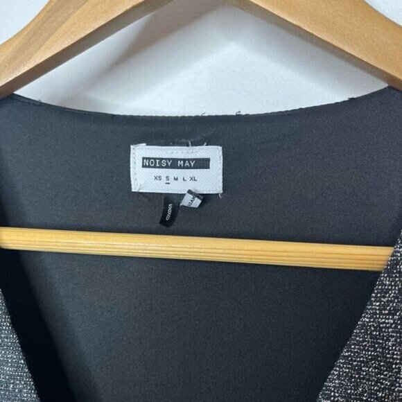 Noisy May Women's Silver Glitter Wrap Style Party Dress Small Black Size Small - Picture 3 of 12